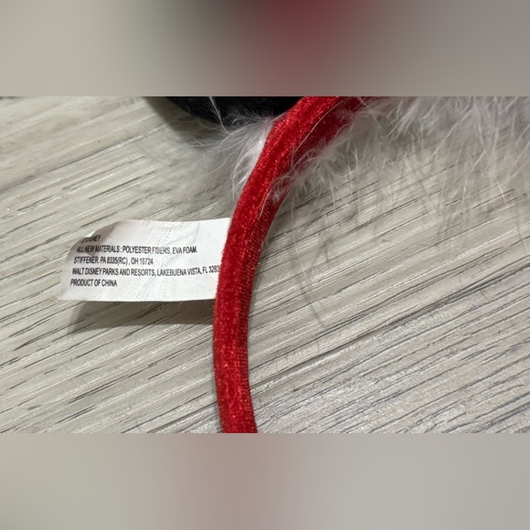 Vintage Rare Walt Disney Disney World Disneyland Red Sequin Christmas Ears - Picture 5 of 6